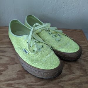 Vans Glitter Neon Green Yellow Ice Cream Low Top Shoes